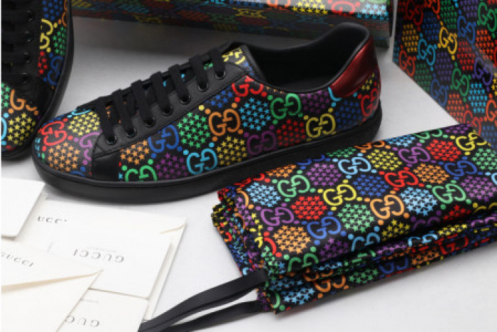 G*u*i ace embroidered low-top sneaker 610085 h2020 1110